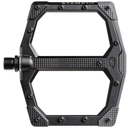Crankbrothers, STAMP EVO Large, Platform Pedals, Body: Aluminum/Composite, Spindle: Cr-Mo, 9/16'', Black