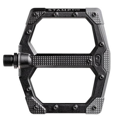 Crankbrothers, STAMP EVO Small, Platform Pedals, Body: Aluminum/Composite, Spindle: Cr-Mo, 9/16'', Black