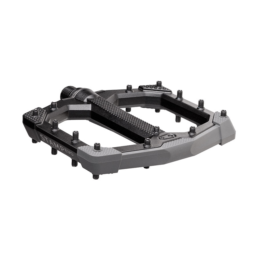 Crankbrothers, STAMP EVO Small, Platform Pedals, Body: Aluminum/Composite, Spindle: Cr-Mo, 9/16'', Black
