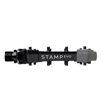 Crankbrothers, STAMP EVO Small, Platform Pedals, Body: Aluminum/Composite, Spindle: Cr-Mo, 9/16'', Black