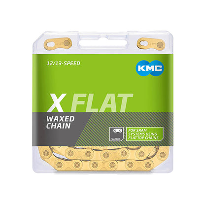 KMC, X-Flat12 Wax, Chain, Speed: 12, 5.2mm, Links: 126, Ti-Gold