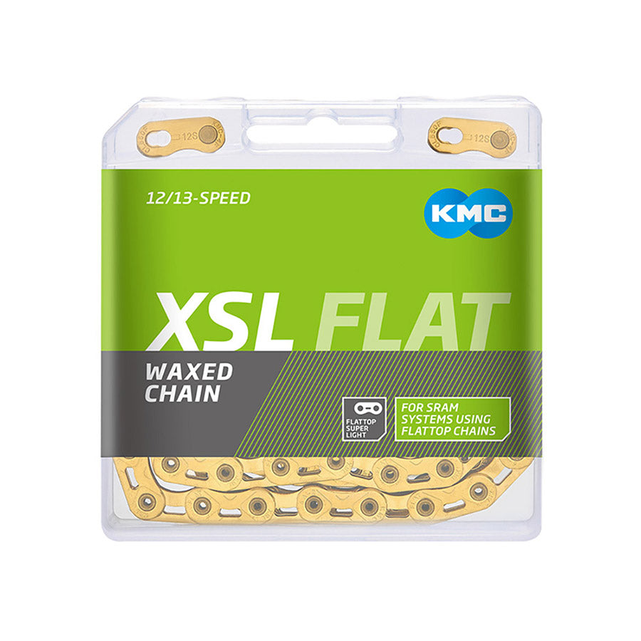 KMC, XSL-Flat12 Super Light Wax, Chain, Speed: 12, 5.2mm, Links: 126, Ti-Gold