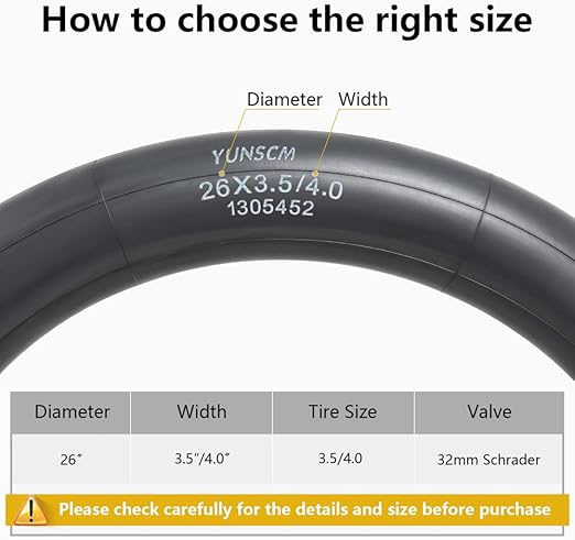 Set of 2 - Heavy duty Inner Tubes 26 x 3.5/4