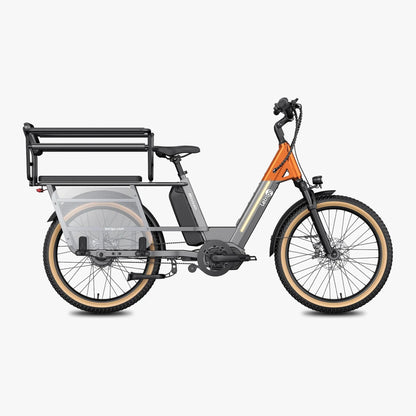Letrigo Minivan – Gray with kid rails and seat pads