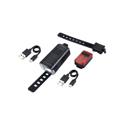 BBB Cycling, BLS-231 Stud50/Slide Combo, Light, Front and Rear, Black, Set