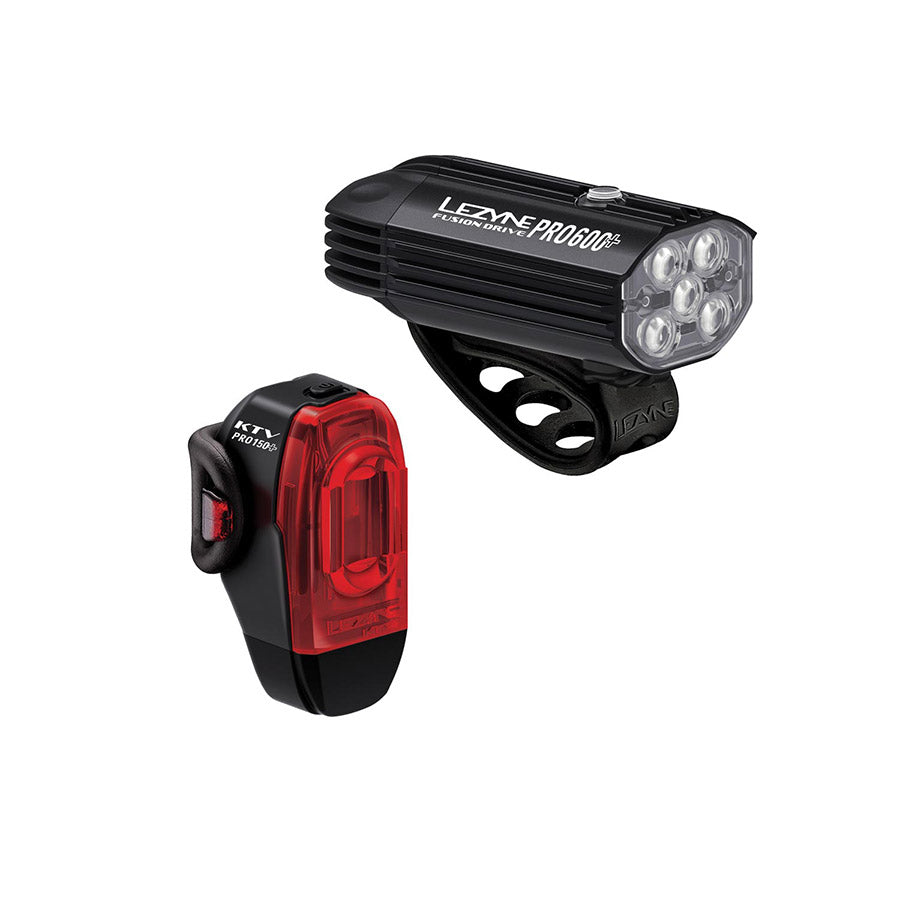 Lezyne, Fusion Pro 600+/KTV Pro+, Light, Set, Black