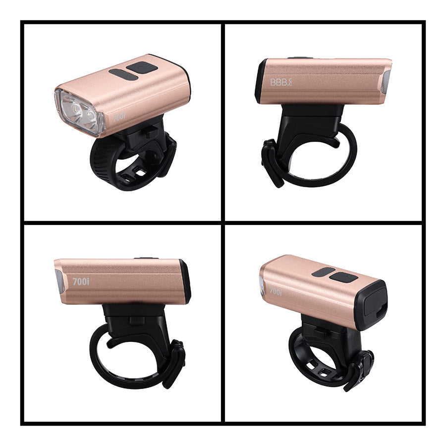 BBB Cycling, BLS-262i Nanostrike 700i, Light, Front, Rose Gold