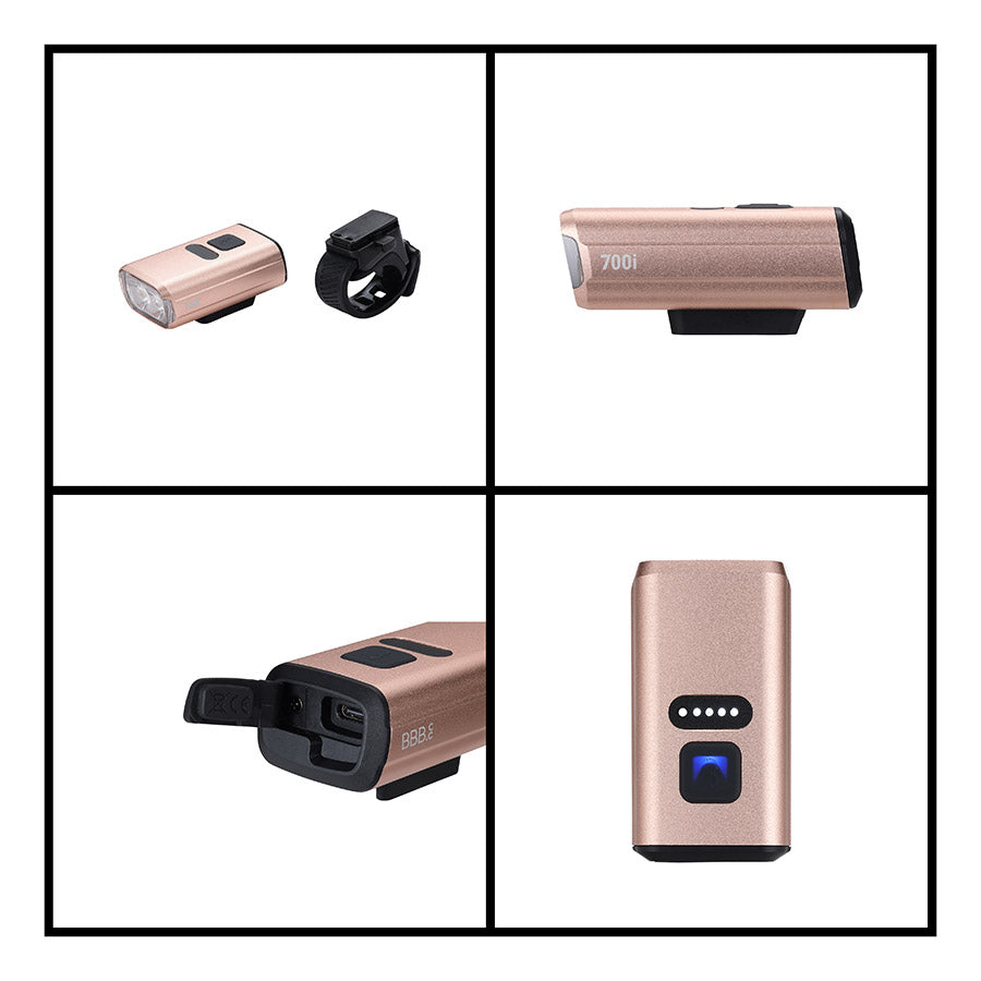 BBB Cycling, BLS-262i Nanostrike 700i, Light, Front, Rose Gold