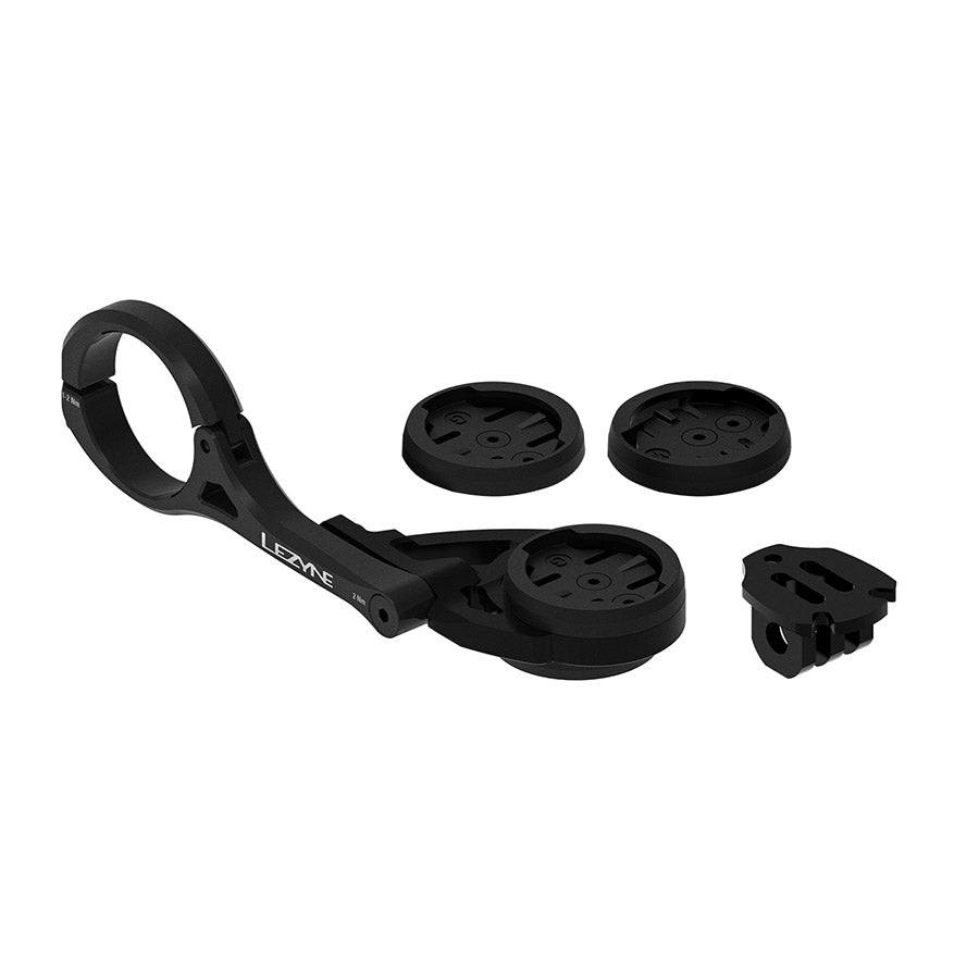 Lezyne, Flexi Forward Mount, Computer Bike Mount, Clamp 31.8mm, Aluminum, Black