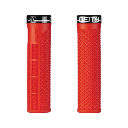 Deity, LockJaw, Grips, 132mm, Red, Pair