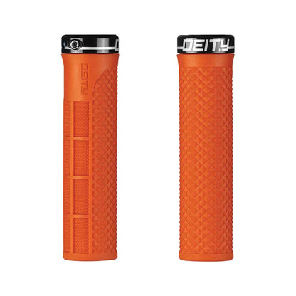 Deity, LockJaw, Grips, 132mm, Orange, Pair