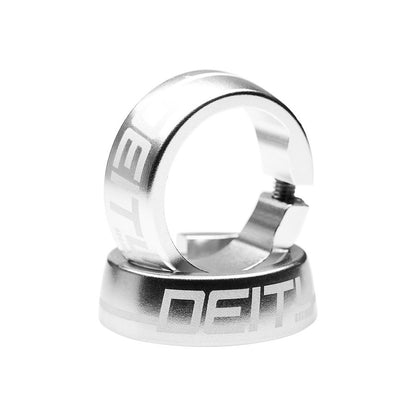 Deity, Grip Clamps for Megattack, Silver, Pair