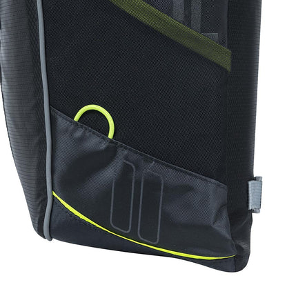 Basil, Miles Double Bag, Pannier, 34L, Black/Lime