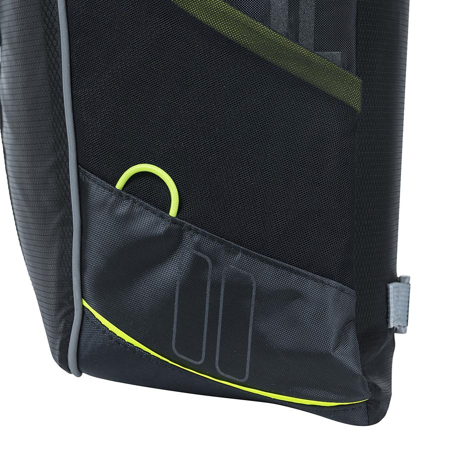 Basil, Miles Double Bag, Pannier, 34L, Black/Lime