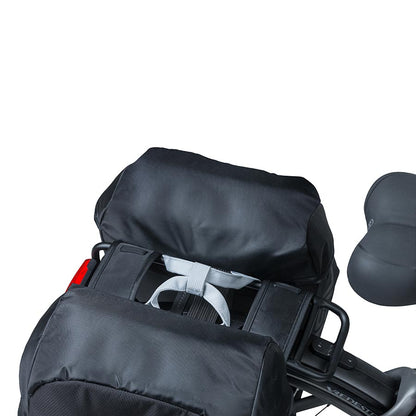 Basil, Miles Double Bag, Pannier, 34L, Black/Lime