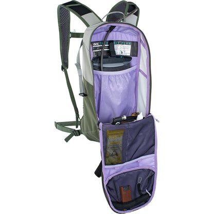 EVOC, Ride 8, Hydration Bag, Volume: 8L, Bladder: Included (2L), Stone - Dark Olive