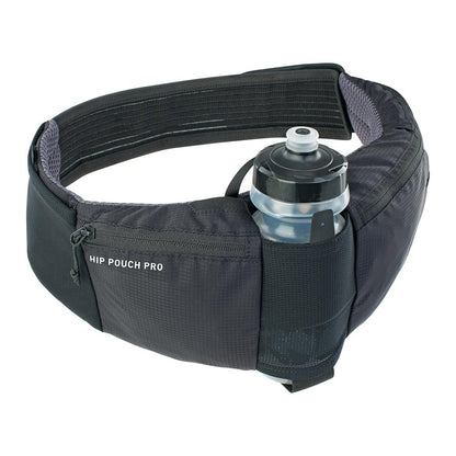 EVOC, Hip Pouch Pro + Drink Bottle, Hip Pack, 1.5L, Water Bottle, Black