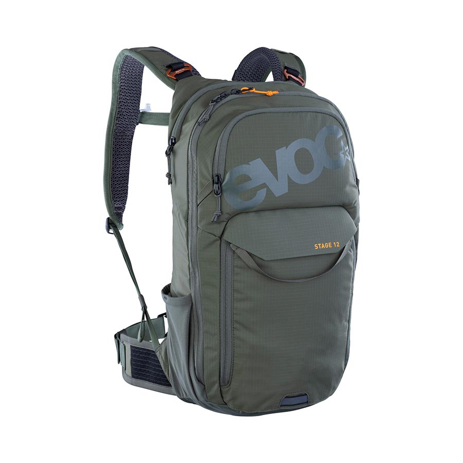 EVOC, Stage 12, Hydration Bag, Volume: 12L, Bladder: Not included, Dark Olive