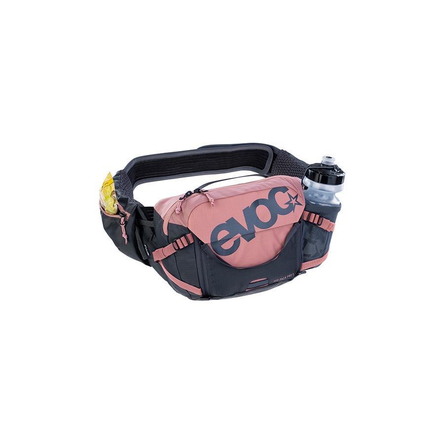 EVOC, Hip Pack Pro 3 +1.5L, Hip Pack, 3L, Bladder included (1.5L), Dusty Pink/Carbon Grey