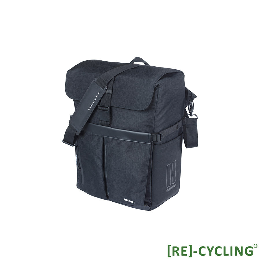 Basil, Move Simple, MIK Studs, Pannier, 15L, Black