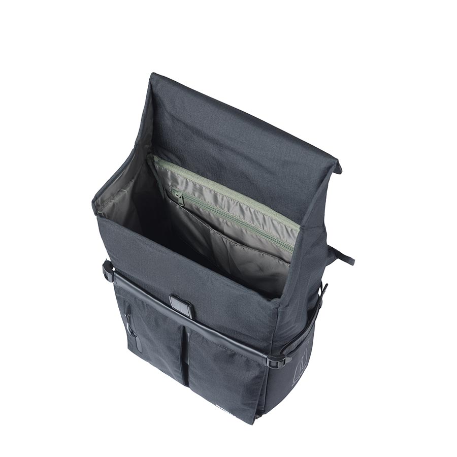 Basil, Move Simple, MIK Studs, Pannier, 15L, Black