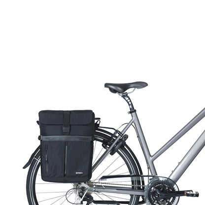 Basil, Move Simple, MIK Studs, Pannier, 15L, Black