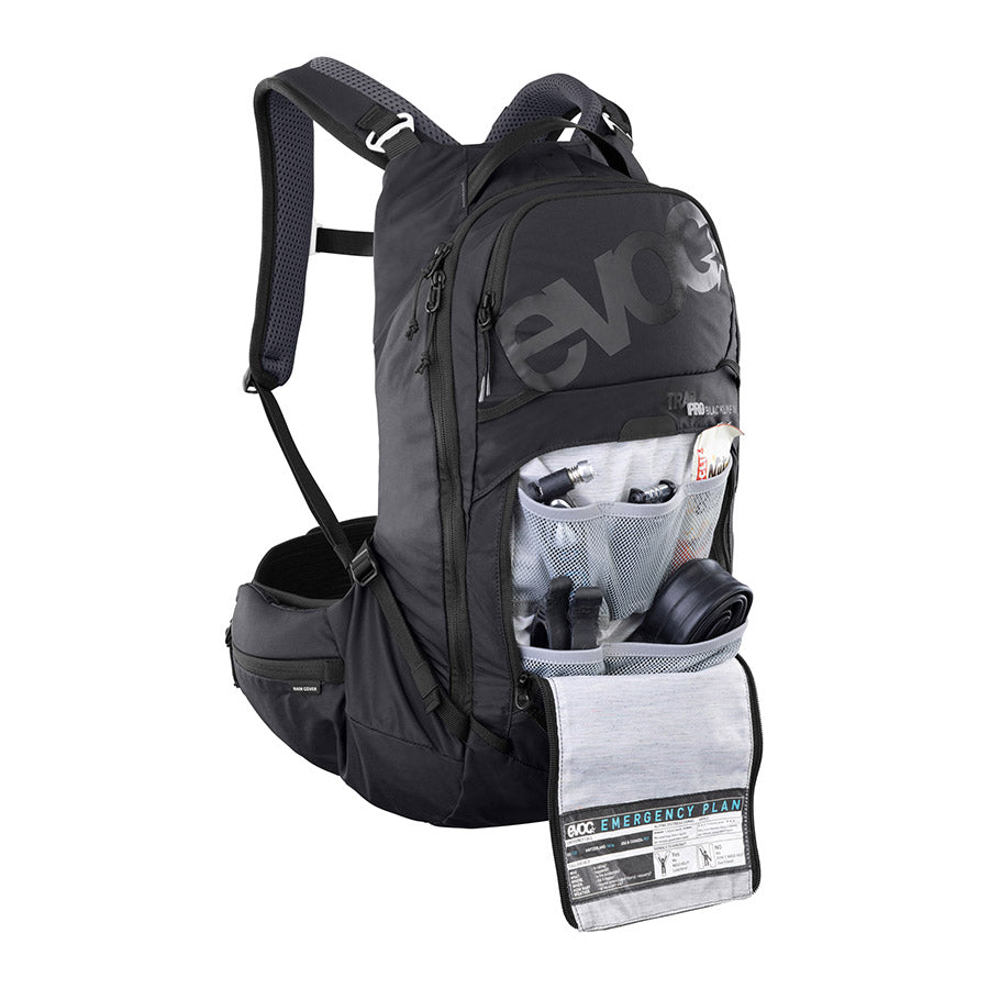 EVOC, Trail Pro Blackline 16, Protector backpack, 16L, Black, LXL