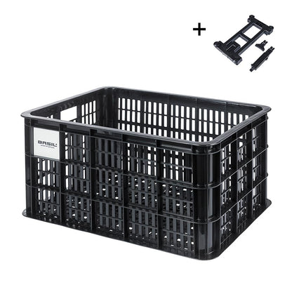 Basil, Bicycle Crate L, Basket, MIK, Black