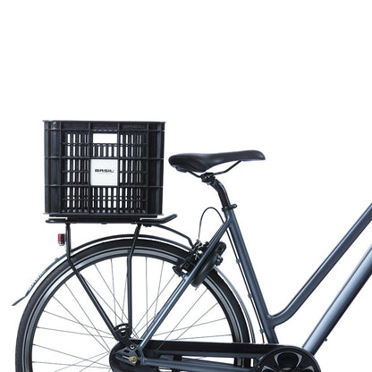 Basil, Bicycle Crate L, Basket, MIK, Black