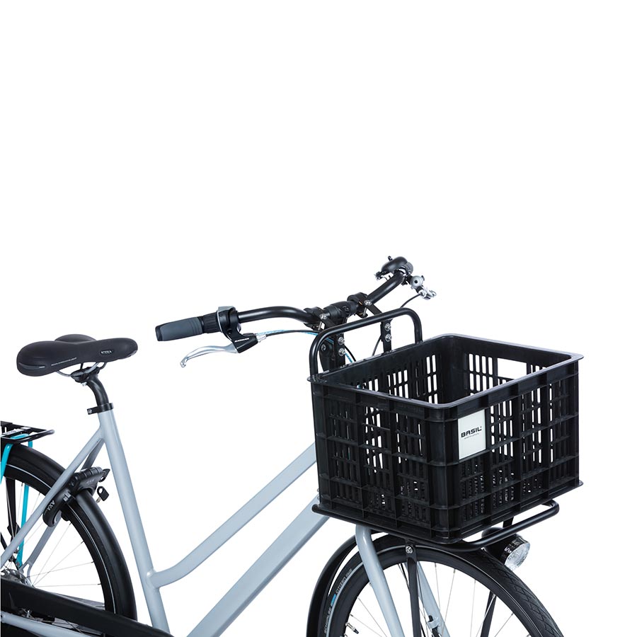 Basil, Bicycle Crate M, Basket, MIK, Black