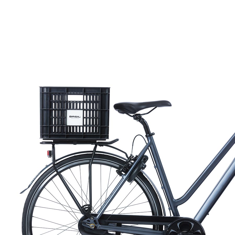 Basil, Bicycle Crate M, Basket, MIK, Black