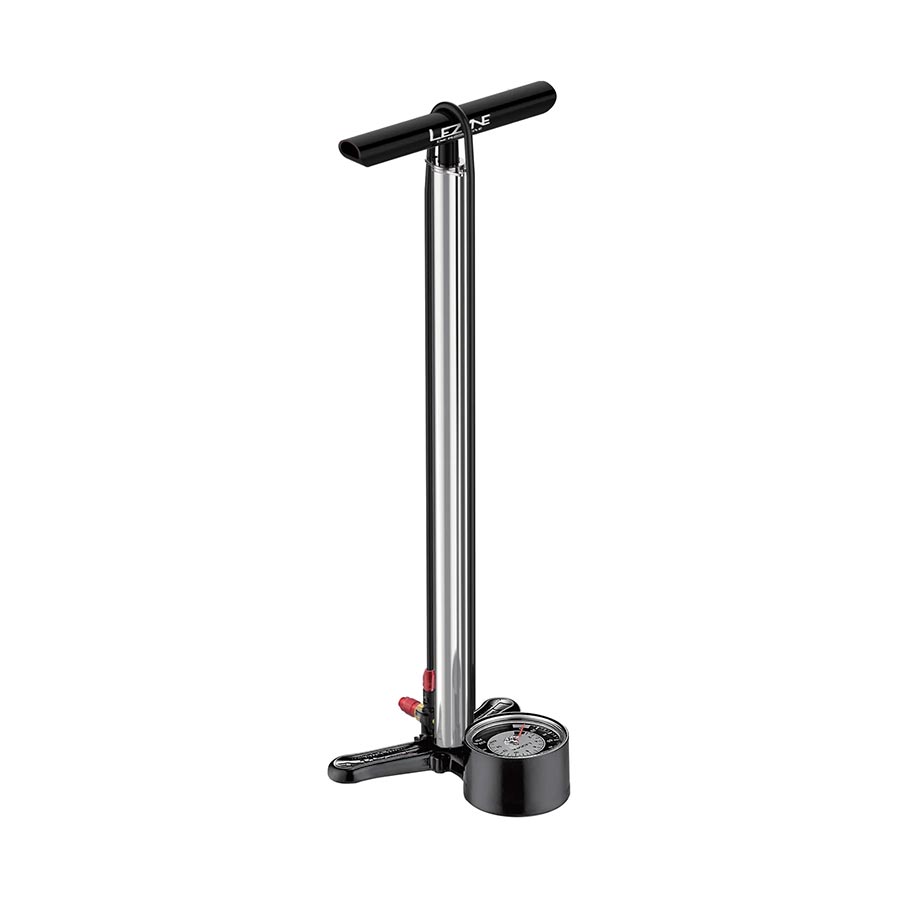 Lezyne, CNC Floor Drive 3.5", Floor Pump, ABS-1 Pro Chuck, 220psi, Silver