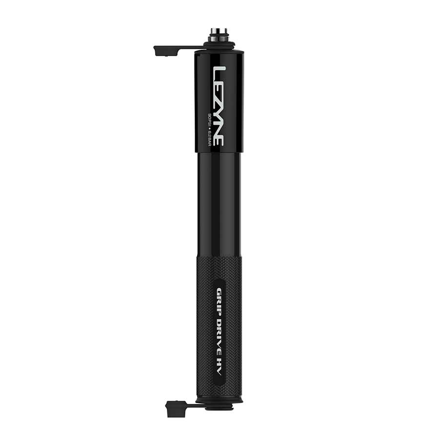 Lezyne, Grip Drive HV, Pump, ABS Flip Chuck, 90PSI, Black, M, 231mm