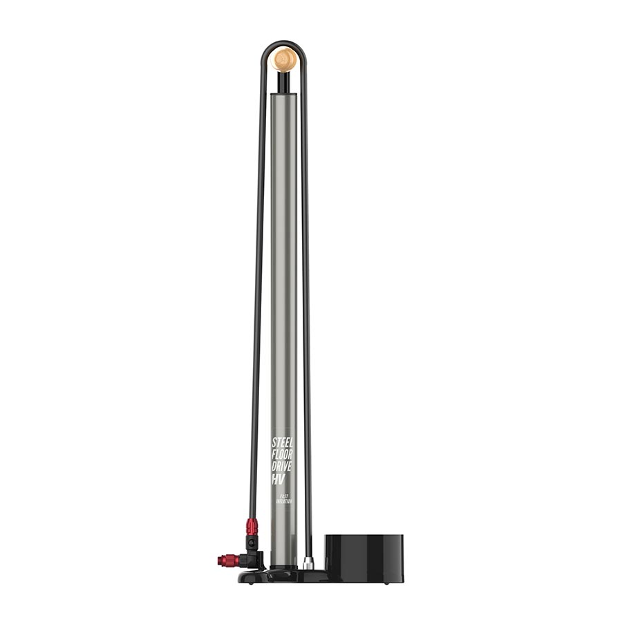Lezyne, Steel Floor Drive HV, Floor Pump, ABS-1 Pro, Flat Grey