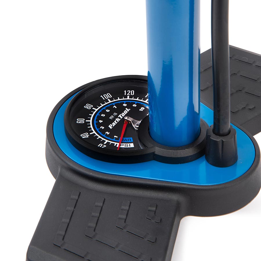 Park Tool, PFP-10, Floor Pump, 160psi, Blue
