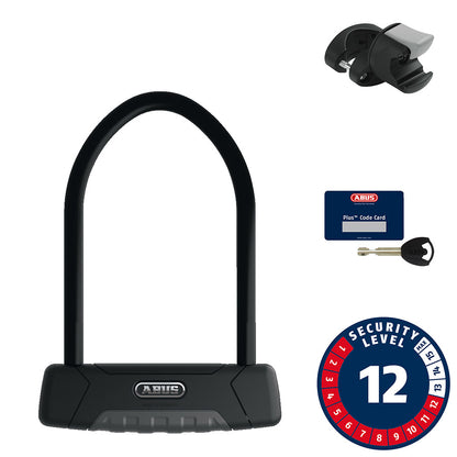 Abus, Granit Plus 470, U-Lock, Key, 12mm, 15.0cm x 23.0cm, 5.9" x 9", EZKF, Black