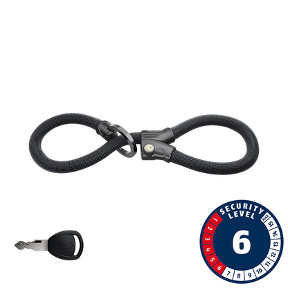 Abus, Infinity Loop Plus 1806K, Chain Lock, Key, 6mm, 140cm, 4.6', Black