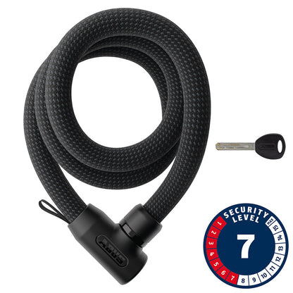 Abus, Yarnit 4004K, Chain Lock, Key, 4mm, 140cm, 4.6', Black