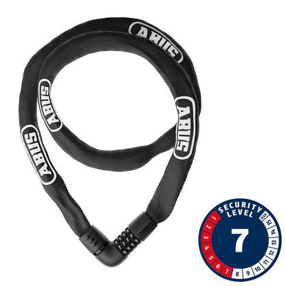Abus, Tresor 6807C, Chain Lock, Combination, 7mm, 140cm, 4.6', Black