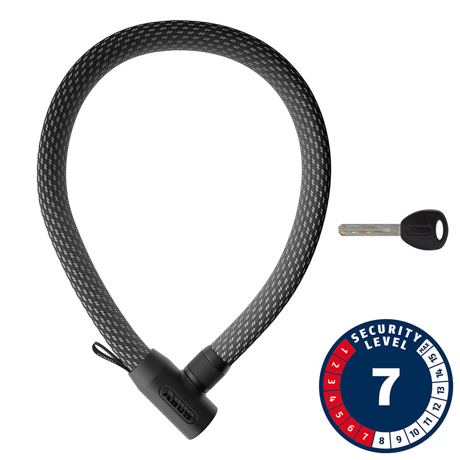 Abus, Yarnit 4004K, Chain Lock, Key, 24mm, 85cm, 33.5", Black