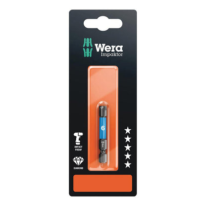Wera, 840/4 IMP DC Impaktor bits SB, Hex-Plus 6.0 x 50mm
