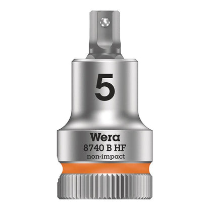 Wera, 8740B HF Zyklop, 3/8'' Drive, Hex 5.0 x 35mm with HF