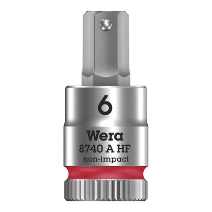 Wera, 8740A HF Zyklop, 1/4'' Drive, Hex 6.0 x 28mm with HF