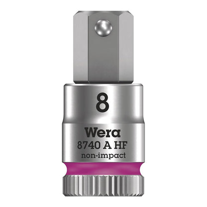 Wera, 8740A HF Zyklop, 1/4'' Drive, Hex 8.0 x 28mm with HF