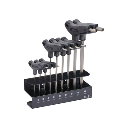 BBB Cycling, BTL-45S Hex-T Set, T-Handle Hex Wrench Set, Metric, 2, 2.5, 3, 4, 5, 6, 8,10mm, T25