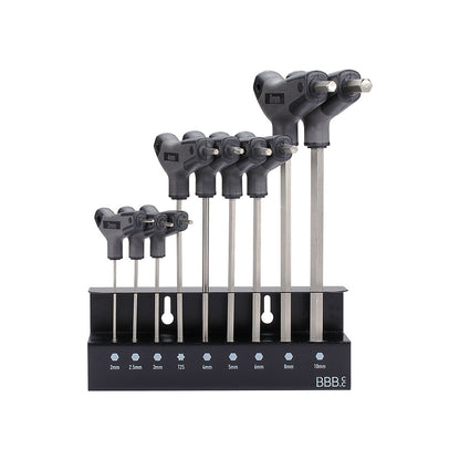 BBB Cycling, BTL-45S Hex-T Set, T-Handle Hex Wrench Set, Metric, 2, 2.5, 3, 4, 5, 6, 8,10mm, T25