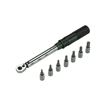 BBB Cycling, BTL-173 TorqueSet Deluxe, Torque Wrench, Ratcheting: Yes, 1/4", 2-14Nm, 3,4,5,6,8mm Hex, T25, T30, Set