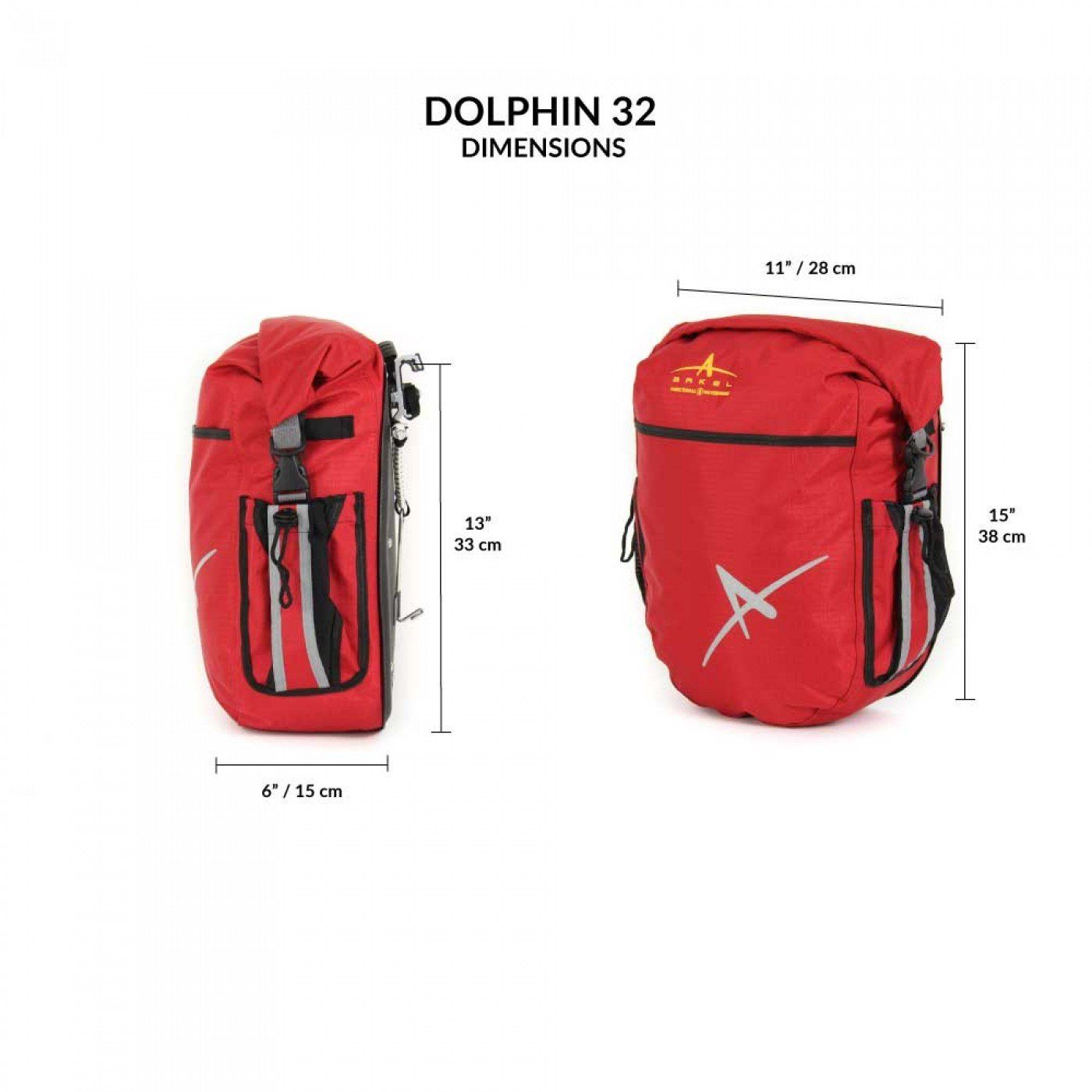 Arkel Dolphin 32 Waterproof Bike Panniers (Pair) Parts & Accessories Arkel 